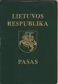 Lithuanian passport 1992-2002