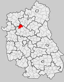 Location within the county and voivodeship