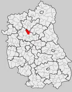 Location within the county and voivodeship