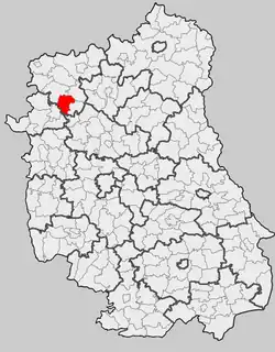 Location within the county and voivodeship