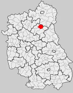 Location within the county and voivodeship