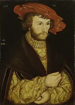 Lucas Cranach the Elder: Portrait of a young man in a hat, 1521