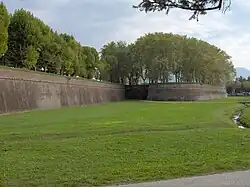 A stretch of the walls