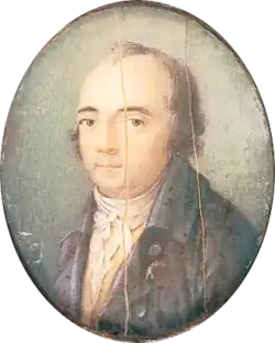Oval miniature painting of Ludwig Ferdinand Huber