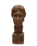 Sculpture of Justina Shkupi, volunteer in the Spanish Civil War.