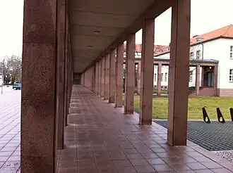 Colonnade of the southern school building.