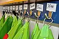 Rack of clothes hooks in a Dutch primary school