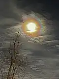 Lunar corona over Cambridge, MA