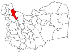 Location in Tulcea County