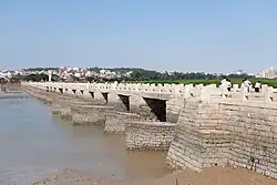 The Luoyang Bridge of Quanzhou, Fujian, completed in 1059