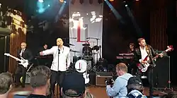 Lustans Lakejer performing, 2017.
