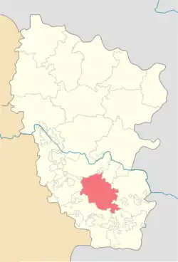 Location of Lutuhyne Raion