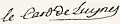 Cardinal de Luynes's signature