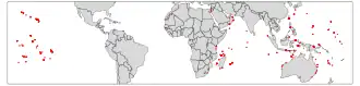 Map of the distribution of Lybia occurrences.