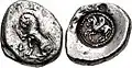 Lycia coin, with lion and Pegasus in circle, circa 480–460
