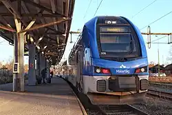 Mälartåg's ER1 train at Nyköping Station