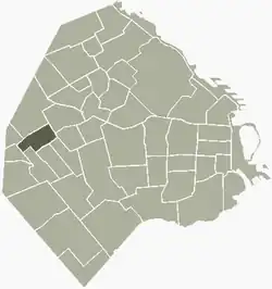 Location of Monte Castro within Buenos Aires