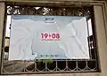 Museum entrance window permanent exhibition