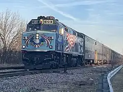 Metra's Veterans Unit idling at Barrington, Illinois