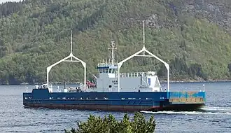 MF Ole Bull ferry that runs between the village and Åsane