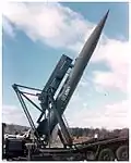 MGM-29 aboard an Army erector-and-launcher.