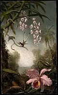 Orchids and Spray Orchids with Hummingbird, c. 1875–1890, Boston Museum of Fine Arts