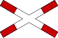 Single track level crossing with a railway without barriers