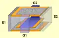 Inner construction of a X2Y capacitor
