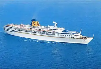Postcard of Costa Riviera at sea