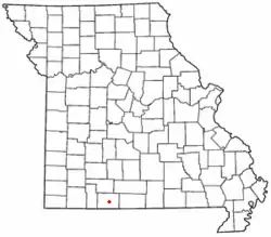 Location of Kissee Mills in Missouri