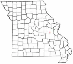 Location of Stanton in Missouri