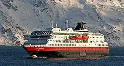 Hurtigruten ship M/S Polarlys between Havøysund and Hammerfest, winter 2006-2007