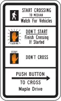 R10-3h Crosswalk signal instructions