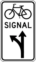 R10-41c Bicycle signal optional movement (left and thru)