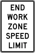 R2-12 End work zone speed limit