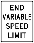 R2-13 End variable speed limit