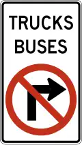 R3-1c No right turn for trucks and buses