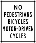 United States (also no motor-driven cycles are allowed[1])