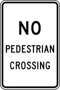 R9-3a No pedestrians crossing