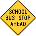 School bus stop ahead