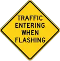 W2-10 Traffic Entering When Flashing