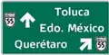 SID-13: Advance directional sign with 3 destinations