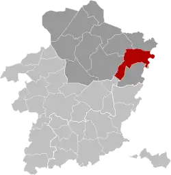 Location of Maaseik in Limburg
