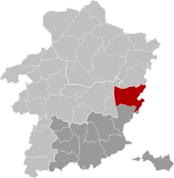 Location of Maasmechelen in Limburg