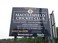 Welcome sign at the ground.