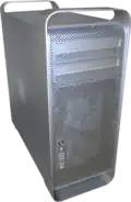 Mac Pro tower case. Note the two barely visible front intake fans.