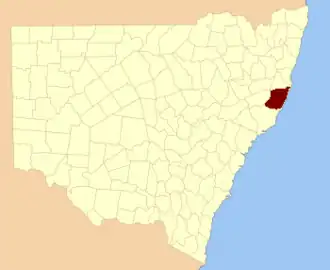 Location in New South Wales