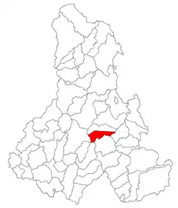 Location in Harghita County