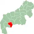 Map of Mahajanga showing the location of Ambatomainty.