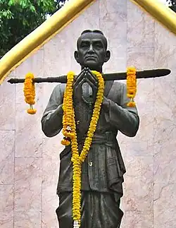 Statue of Maha Sura Singhanat at Wat Mahathat Yuwaratrangsarit